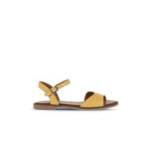 Bueno Shoes 01WA5704 Sarı Deri Kadın Düz Sandalet