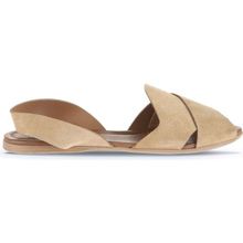 Bueno Shoes 01WA5805 Taba Açık Alf Süet Kadın Düz Sandalet
