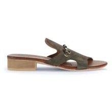 Bueno Shoes 01WA7304 Haki Alf Süet Kadın Topuklu Terlik