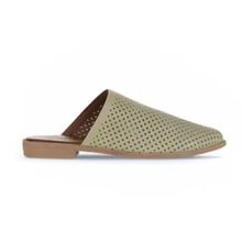 Bueno Shoes 01WA9200 Haki Deri Düz Kadın Terlik