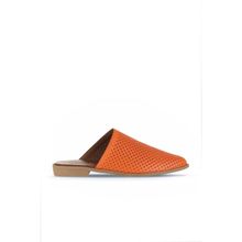 Bueno Shoes 01WA9200 Turuncu Deri Kadın Düz Terlik