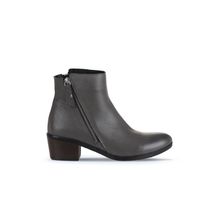 Bueno Shoes 01WD1100 Gri Deri Topuklu Kadın Bot