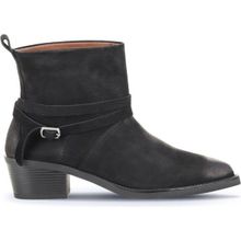 Bueno Shoes 01WD4006 Siyah Nubuk Topuklu Kadın Bot