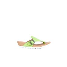 Bueno Shoes 01we0604 Yeşil Deri Kadın Düz Sandalet