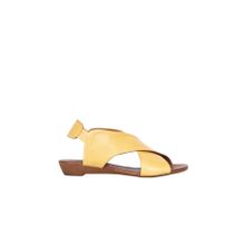Bueno Shoes 01WL2408 Sarı Deri Kadın Sandalet