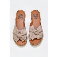Bueno Shoes 01WL4605 Gri Deri Kadın Espadril Terlik