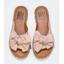 Bueno Shoes 01WL4605 Pembe Deri Kadın Espadril Terlik