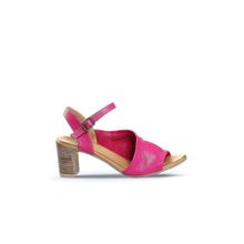 Bueno Shoes 01WN1519 Fuşya Deri Kadın Topuklu Sandalet