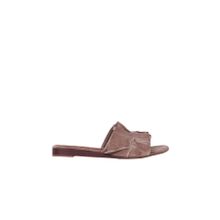 Bueno Shoes 01WN1908 Vizon Süet Kadın Düz Terlik