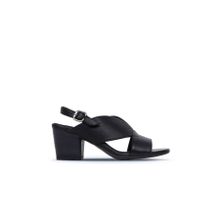 Bueno Shoes 01WN2603 Siyah Deri Kadın Topuklu Sandalet