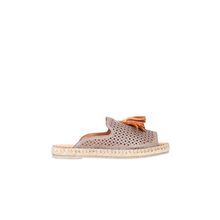 Bueno Shoes 01WN3105 Gri Taba Deri Kadın Espadril Terlik