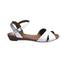 Bueno Shoes 01WN3808 Beyaz Deri Kadın Sandalet