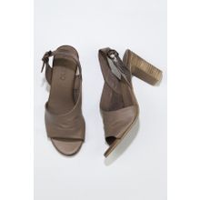 Bueno Shoes 01WN4304 Gri Deri Kadın Topuklu Sandalet