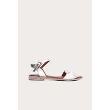 Bueno Shoes 01WN5022 Beyaz Deri Kadın Düz Sandalet