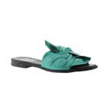 Bueno Shoes 01WN5040 Yeşil Deri Kadın Düz Terlik