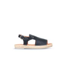 Bueno Shoes 01WQ1125 Kadın Siyah Deri Espadril Sandalet