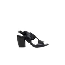 Bueno Shoes 01WQ2902 Siyah Deri Topuklu Kadın Sandalet