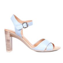 Bueno Shoes 01WQ4202 Mavi Deri Kadın Topuklu Sandalet