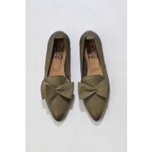 Bueno Shoes 01WR3117 Haki Deri Kadın Düz Babet