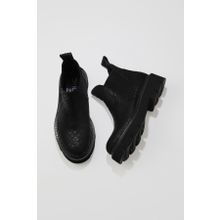 Bueno Shoes 01WR3401 Siyah Cym Deri Kadın Düz Bot