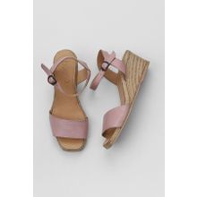 Bueno Shoes 01WS10304 Gül Kurusu Deri Kadın Dolgu Topuklu Espadril Sandalet