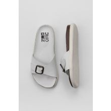 Bueno Shoes 01WS11003 Beyaz Nubuk Kadın Düz Terlik