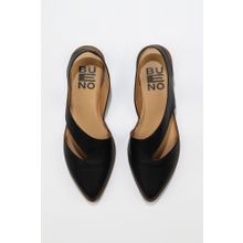 Bueno Shoes 01WS2311 Siyah Deri Düz Kadın Sandalet