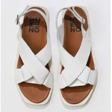Bueno Shoes 01WS2801 Beyaz Deri Kadın Sandalet