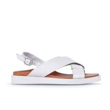 Bueno Shoes 01WS2801 Ekru Deri Kadın Düz Sandalet