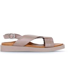 Bueno Shoes 01WS2801 Gri Deri Kadın Düz Sandalet