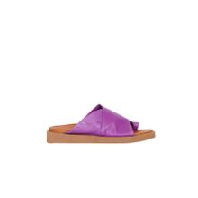 Bueno Shoes 01WS2809 Lila Deri Kadın Parmak Arası Terlik