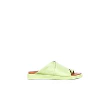 Bueno Shoes 01WS2809 Yeşil Deri Kadın Parmak Arası Terlik