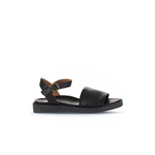 Bueno Shoes 01WS2812 Siyah Deri Kadın Düz Sandalet
