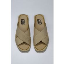 Bueno Shoes 01ws2817 Sarı Deri Düz Kadın Terlik