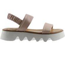 Bueno Shoes 01WS8001 Pudra Deri Kadın Dolgu Topuklu Sandalet