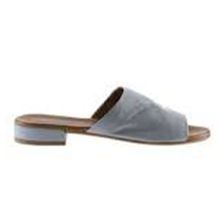 Bueno Shoes 01WU3100 Mavi Deri Kadın Düz Terlik