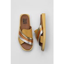 Bueno Shoes 01WU3315 Sarı Multi Deri Kadın Sandalet