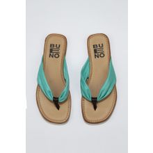Bueno Shoes 01WU3400 Yeşil Deri Kadın Parmak Arası Terlik