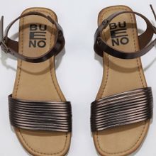 Bueno Shoes 01WU3420 Taba Parlak Deri Kadın Düz Sandalet