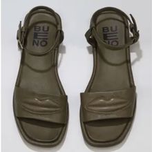 Bueno Shoes 01WU4110 Yeşil Deri Kadın Sandalet