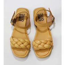 Bueno Shoes 01WU4124 Sarı Deri Kadın Sandalet