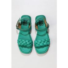 Bueno Shoes 01WU4124 Yeşil Deri Kadın Düz Sandalet