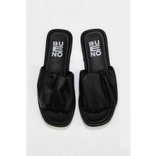 Bueno Shoes 01wu4125 Siyah Deri Düz Kadın Terlik