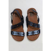 Bueno Shoes 01WU4216 Lacivert Parlak Deri Kadın Düz Sandalet