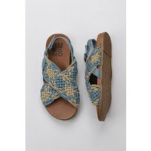 Bueno Shoes 01WU4248 Mavi Deri Kadın Sandalet