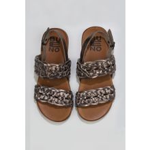 Bueno Shoes 01wu4252 Gri Parlak Deri Kadın Düz Sandalet