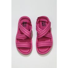 Bueno Shoes 01WU4619 Fuşya Deri Kadın Dolgu Topuklu Sandalet