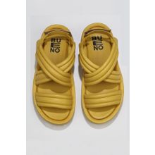 Bueno Shoes 01WU4619 Sarı Deri Kadın Dolgu Topuklu Sandalet