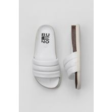 Bueno Shoes 01WU4710 Beyaz Deri Kadın Düz Terlik