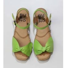 Bueno Shoes 01WU5206 Yeşil Deri Kadın Espadril Sandalet